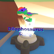 Dilophosaurus on display