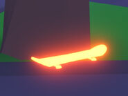 A Neon Orange Skateboard in-game.