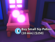 Small sip potion in sky castle