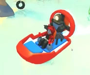 A player riding the Airboat.