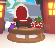 The Santa Throne on display.