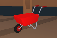 The Wheelbarrow Stroller displayed in the Camping Store.