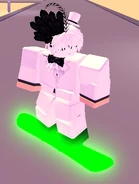 A player using the Green Neon Snowboard.