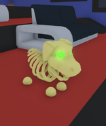 The Halloween White Skeleton Dog in-game.