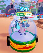 A player using the Snow Globe Stroller.