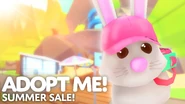 The Bunny on Adopt Me!'s thumbnail for the Summer Sale! update.