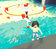 A player holding a Drone Propeller.