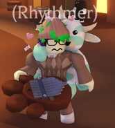 A player holding the Finger Piano.