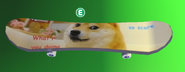 The Doge Skateboard in-game.