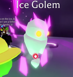 A Mega Neon Ice Golem.