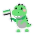 Aromantic T-Rex Sticker