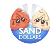 The White Sand Dollar on its Gamepass icon with the Red Sand Dollar.
