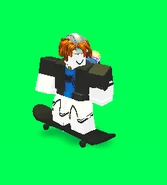 A player using the Black Skateboard.