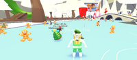 A player ice skating.