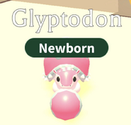 The Glyptodon holding a Glyptoball.