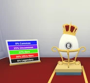 Un huevo real dentro de la guardería