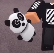 AM Panda Pal in hand