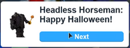 Headless Horseman's dialogue in the Halloween Event (2017).