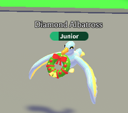 A Diamond Albatross holding the Wreath Flying Disc.