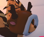 The Reindeer Hood on a Chocolate Chip Bat Dragon.