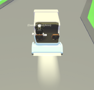 A player using the Zamboni.