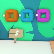 Water Wings on display in the Pool Shop.