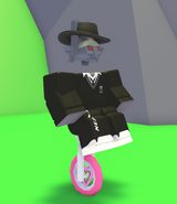 Player riding the Magical Princess Unicycle