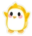 Gold Penguin Sticker