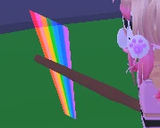 Rainbow Wand In Game.jpg (15 KB) A player holding the Rainbow Wand.