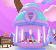 The redesign of Elsa's stand in the Ice Cream Shop.