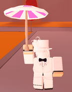 A player using the Fancy Umbrella.
