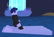 A player riding on the Lazy Float.