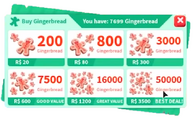 Robux - Gingerbread Exchange Rate Winter Event 2020