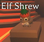 A Shrew wearing an Elf Hat.