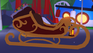 The Festive Deliveries Sleigh in-game.