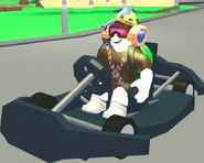 A player (Airdeos) riding the GoKart