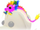 Rainbow Dragon Hat