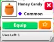 Honey Candy's previous inventory appearance.