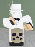 A player holding the Skull Drum.