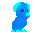 A Neon Blue Dog.