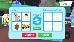 Trade System Adopt Me Wiki Fandom - how do you trade robux in adopt me