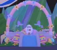 The Easter Stand in night-time.