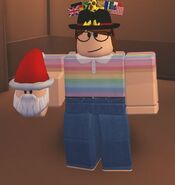 A player holding the Santa Leash.