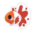 Orange Betta Fish Sticker