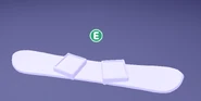 The White Snowboard in-game.