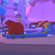 The Snowblower Toboggan on display in the Candy Castle.