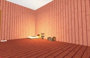 The bedroom in the Korean House.