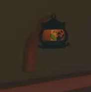 The Jack-O-Lantern Light on display in the Asylum shop.