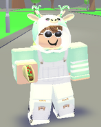 A player holding a taco