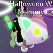 Halloween White Mummy Cat